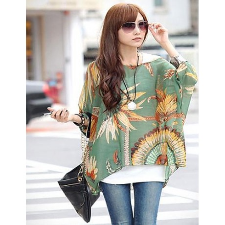 Women's Bohemian Print Blouse