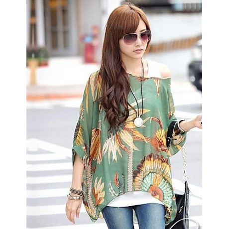 Women's Bohemian Print Blouse